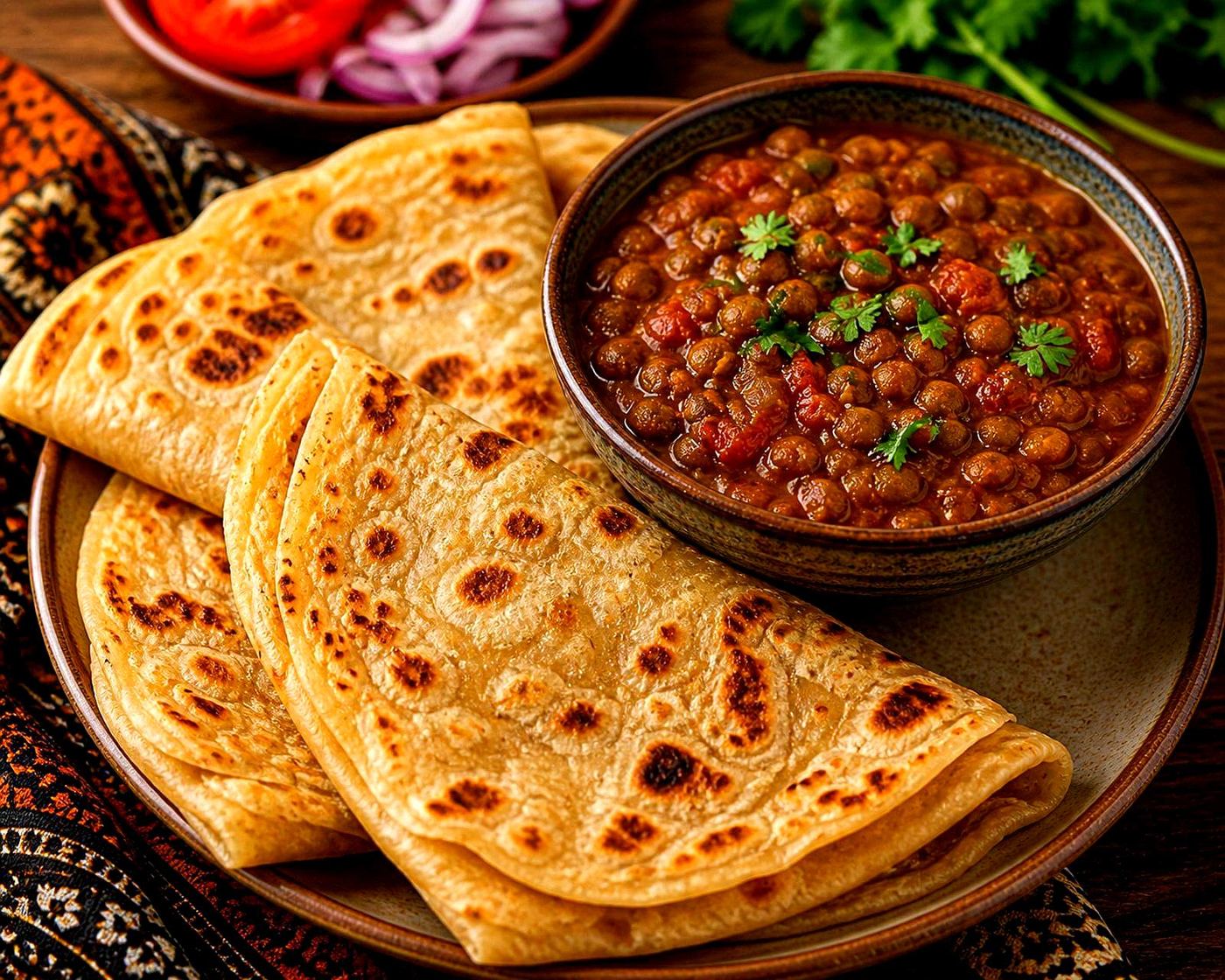 Chapati with dengu
