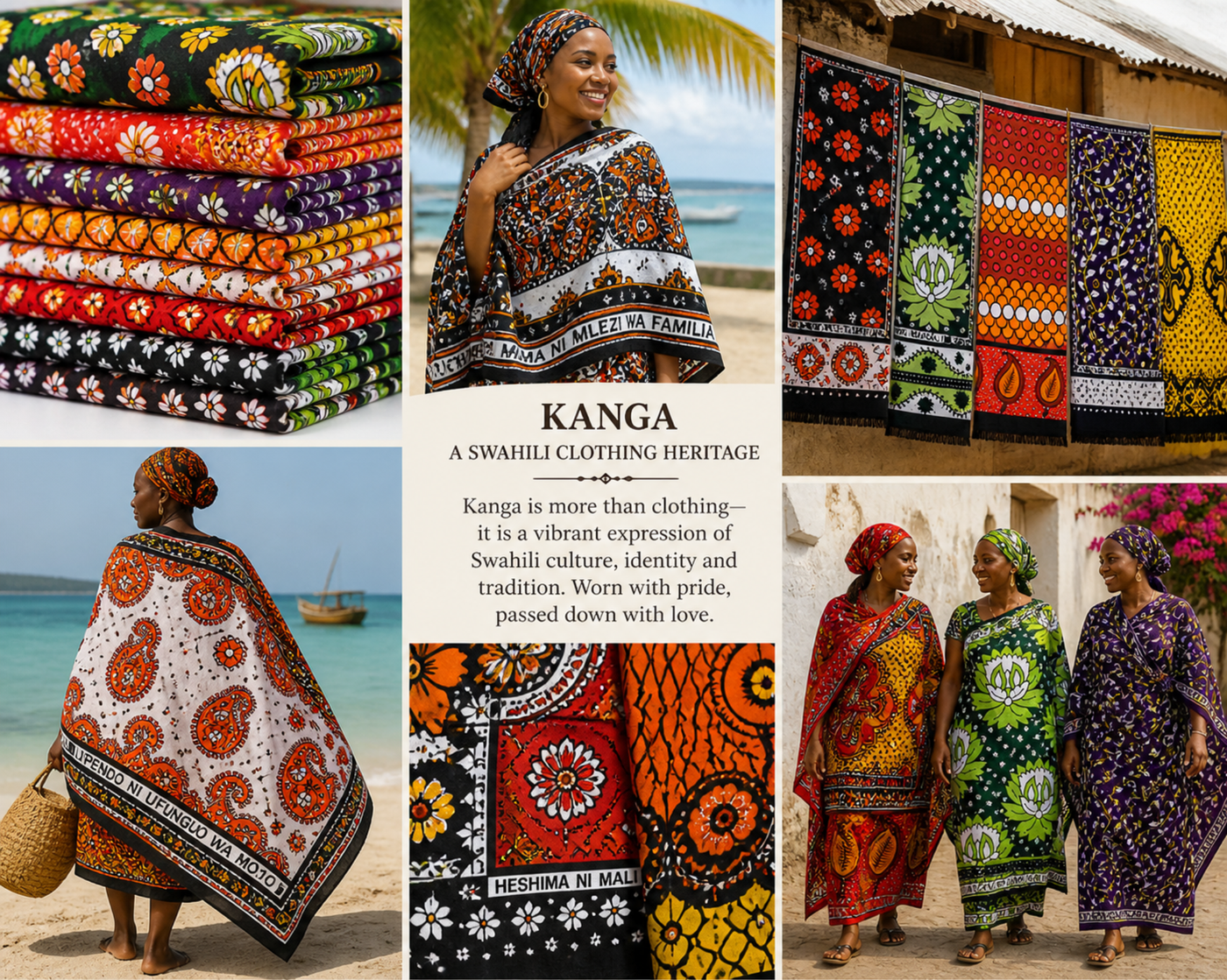 Colorful kanga cloth
