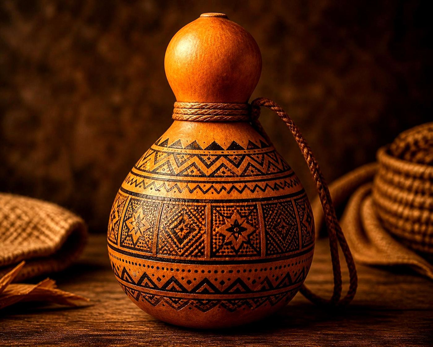 Decorated Swahili gourd