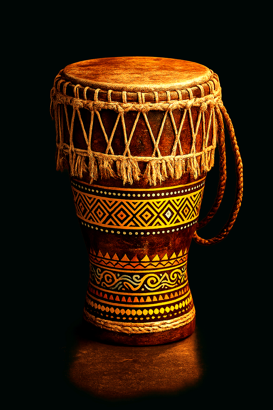 Decorated Swahili drum