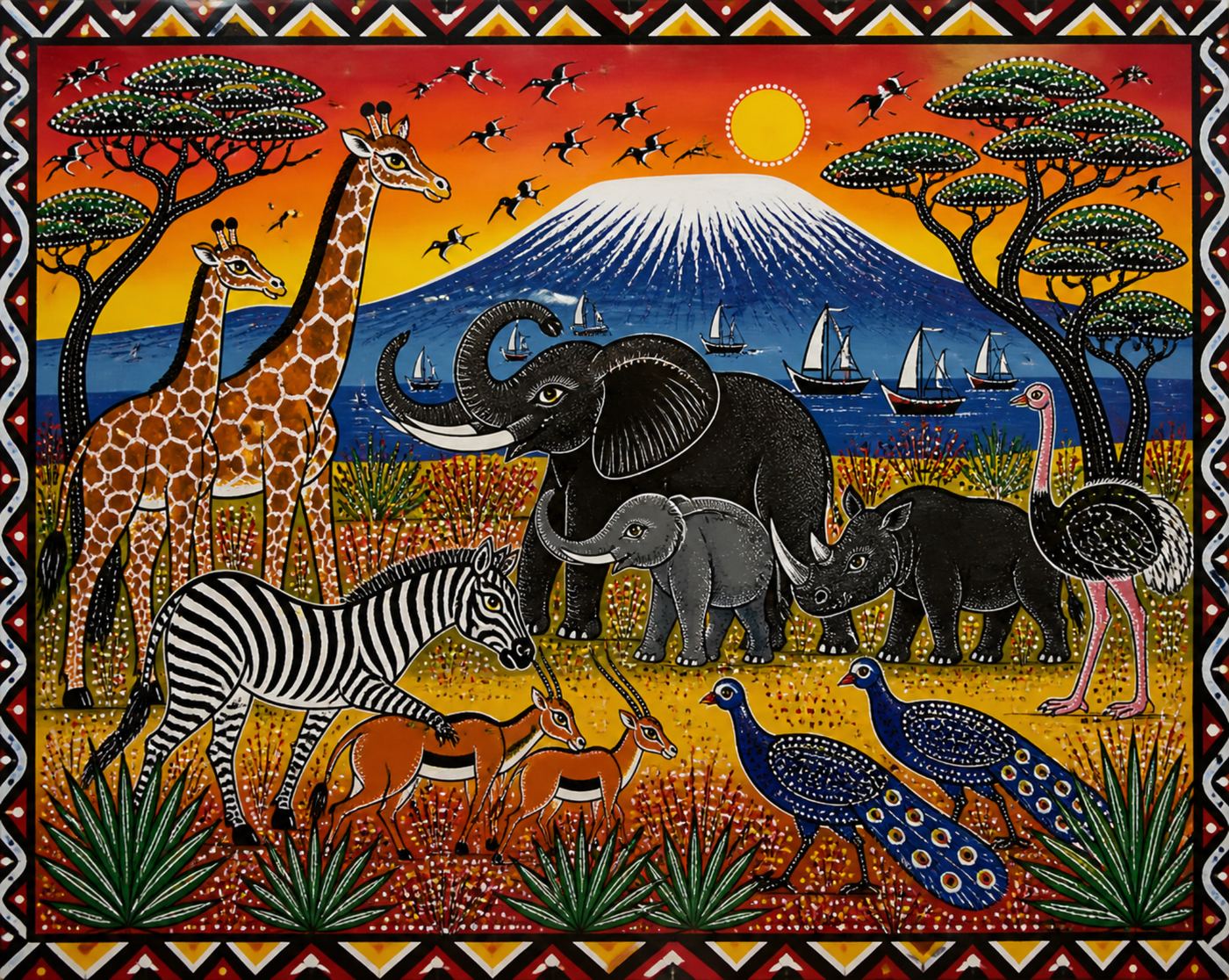 Tingatinga wildlife art